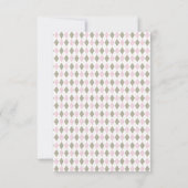 ピンクゴモダンルフベビーシャワー サンキューカード (裏面)