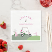 ピンクゴモダンルフベビーシャワー スタンダードランチョンナプキン (インサイチュ)