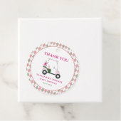 ピンクゴモダンルフベビーシャワー フェイバータグ (インサイチュ)