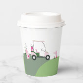 ピンクゴモダンルフベビーシャワー 紙コップ (正面)