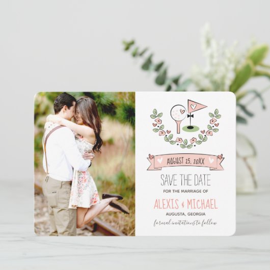 ピンクゴルフをテーマに日付を保存 セーブザデート (スタンド正面)