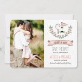 ピンクゴルフをテーマに日付を保存 セーブザデート (正面)