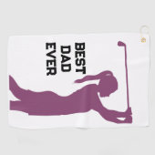 ピンクゴルファーカスタムシルエット最高のゴルフタオル ゴルフタオル (横)