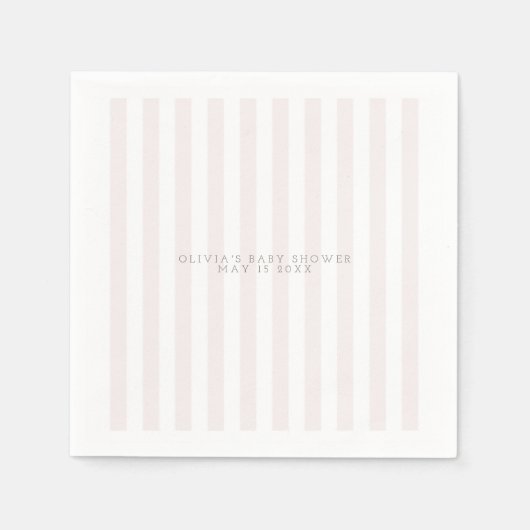 ピンクゴルフカートのベビーシャワーナプキン スタンダードカクテルナプキン (正面)