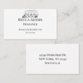 ピンクゴルフカートパーソナライズされた 名刺 (正面/裏面)