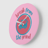 ピンクゴルフカートBFTGクロック ラージ壁時計 (傾斜)