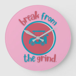 ピンクゴルフカートBFTGクロック ラージ壁時計