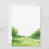 ピンクゴルフティールティー誕生日招待状 招待状 (裏面)