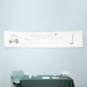 ピンクゴルフテーマ歓迎バースデーサイン 横断幕 (トレードショー)