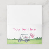 ピンクゴルフテーマ食品ラベル プレイスカード (外部開封)