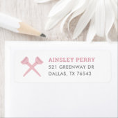 ピンクゴルフバースデーパーティー差出人住所 ラベル (インサイチュ)