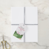 ピンクゴルフバースデーパーティー ギフトタグ (より糸付き)