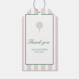 ピンクゴルフ長方形メッセージカード ギフトタグ