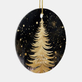 ピンクゴールデンクリスマスツリー セラミックオーナメント (右)