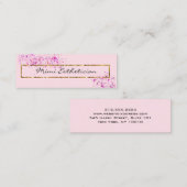 ピンクゴールデンフレーム紙吹雪プロフェッショナル美しい スキニー名刺 (正面/裏面)