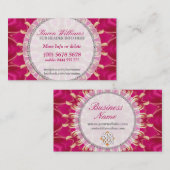 ピンクゴールデン太陽のスタービジネスカード 名刺 (正面/裏面)