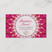 ピンクゴールデン太陽のスタービジネスカード 名刺 (裏面)