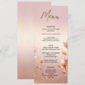 ピンクゴールデン葉フローラの結婚メニュー メニュー (正面/裏面)