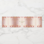 ピンクゴールデン葉フローラウォーターボトルラベル ペットボトルラベル (シングルラベル)