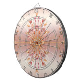 ピンクゴールデン葉フローラダーツボード ダーツボード (正面右)