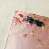 ピンクゴールデン葉フローラビーチタオル ビーチタオル (インサイチュ)