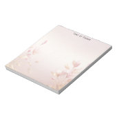 ピンクゴールデン葉フローラメモ帳 ノートパッド (回転)