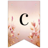 ピンクゴールデン離れフローラバンティング国旗 バンティングフラッグ (第1の旗)