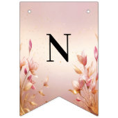 ピンクゴールデン離れフローラバンティング国旗 バンティングフラッグ (第3の旗)