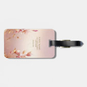 ピンクゴールデン離れフローララゲージタグ ラゲッジタグ (裏面横)