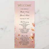 ピンクゴールデン離れフローラ結婚式 プログラム (正面)