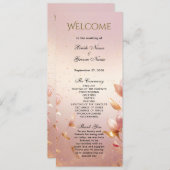 ピンクゴールデン離れフローラ結婚式 プログラム (正面/裏面)
