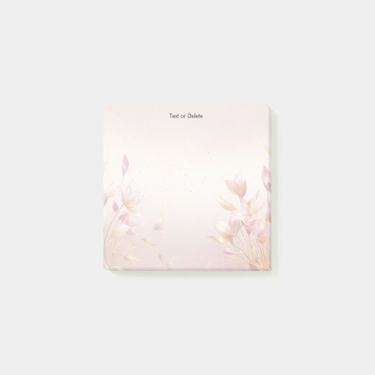 ピンクゴールデン離れフローラPost it Notes ポストイット (正面)