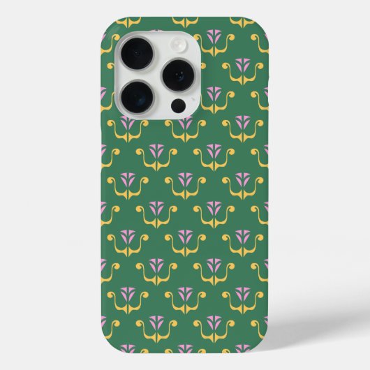 ピンクゴールドとグリーンクレストの夏の楽しみ Case-Mate iPhoneケース (裏面)