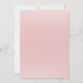 ピンクゴールドのウィンター スノーフレーク ベビーシャワー招待状 招待状 (裏面)