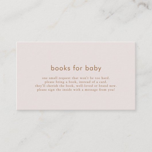 ピンクゴールドのベビーカードブック エンクロージャーカード (正面)