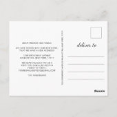 ピンクゴールドの滴る新住所お引越し発表 ポストカード (裏面)