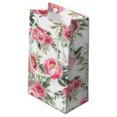ピンクゴールドの芍薬 ブライダルシャワー スモールペーパーバッグ (裏面アングル)