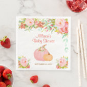 ピンクゴールドの花のカボチャが秋のベイビーシャワー (インサイチュ)