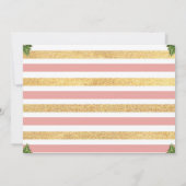 ピンクゴールドの花冠プリンセス誕生日感謝 サンキューカード (裏面)