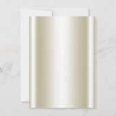 ピンクゴールドの輝く豪華ベビーシャワー 招待状 (裏面)