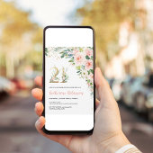 ピンクゴールドの21歳の誕生日パーティー招待状(彼女のために) 招待状