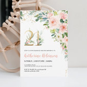 ピンクゴールドの21歳の誕生日パーティー招待状(彼女のために) 招待状