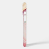 ピンクゴールドアゲート モダンチック 名前 Case-Mate iPhoneケース (裏面 / 左)