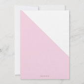 ピンクゴールドカスタムバーチャル洗礼式 誕生日 招待状 (裏面)