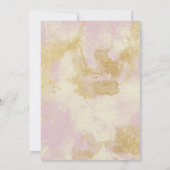 ピンクゴールドグリッターの独身最後のパーティー招待状 招待状 (裏面)