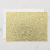 ピンクゴールドグリッターの赤ちゃんお披露目パーティー写真 招待状 (裏面)