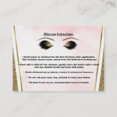 ピンクゴールドグリッターまつげ 紹介友達 アフターケア 紹介カード (裏面)