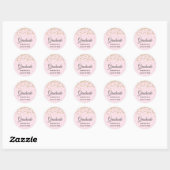 ピンクゴールドグリッターコンフェティ卒業記念品 ラウンドシール (シート)