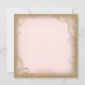 ピンクゴールドグリッター ハイ ヒール 誕生日招待状 招待状 (裏面)