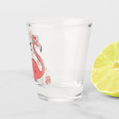 ピンクゴールドグリッター フラミンゴ バチェロレッテパーティー ショットグラス (右)